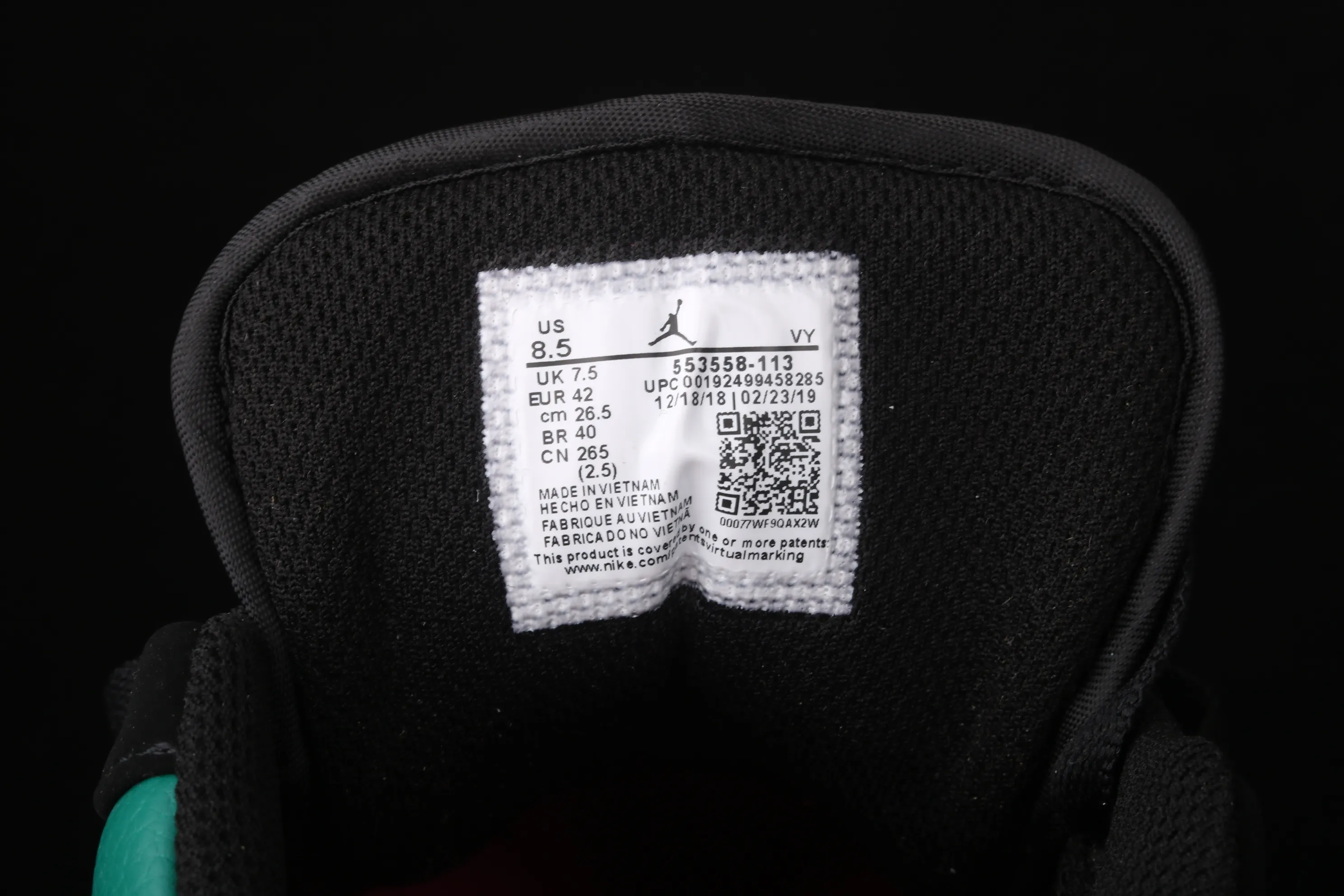 All Categories Air Jordan Jordan Series Basketball Shoes Air Jordan 1 Low New Version Air Jordan 1 Low AJ1 Joe 1 Low Top Leather Black Green Toe 553558-113